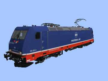Variante 1.1 (185, F140 AC2 (Variante DAH), Raildox 185 409, blau/weiss/orange)