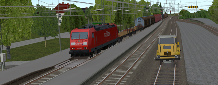 185 mit Güterzug in Obernjesa